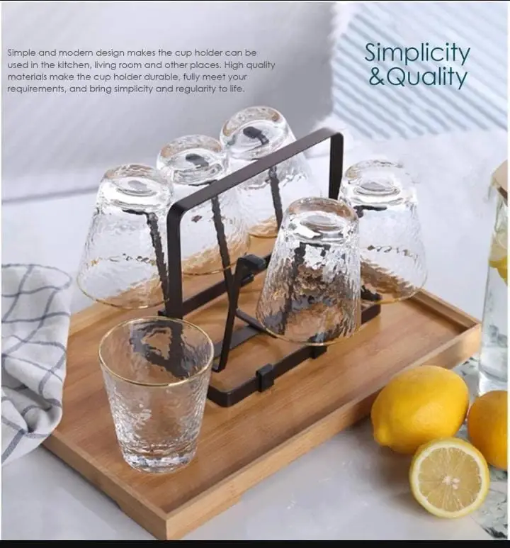 Metal Cup Drying Rack โ 6 Glass Holder - Image 5