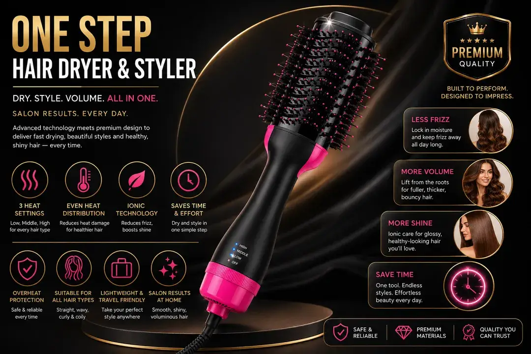 One-Step Hair Dryer & Styler Brush - Image 2
