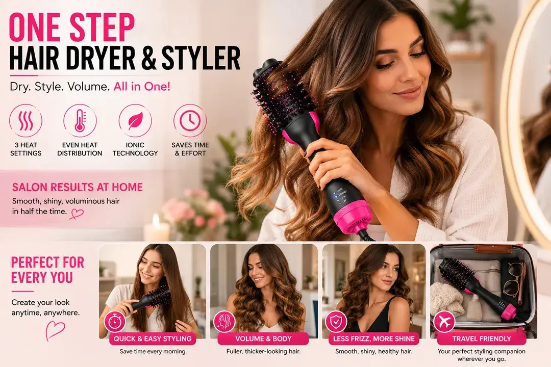 One-Step Hair Dryer & Styler Brush - Image 3